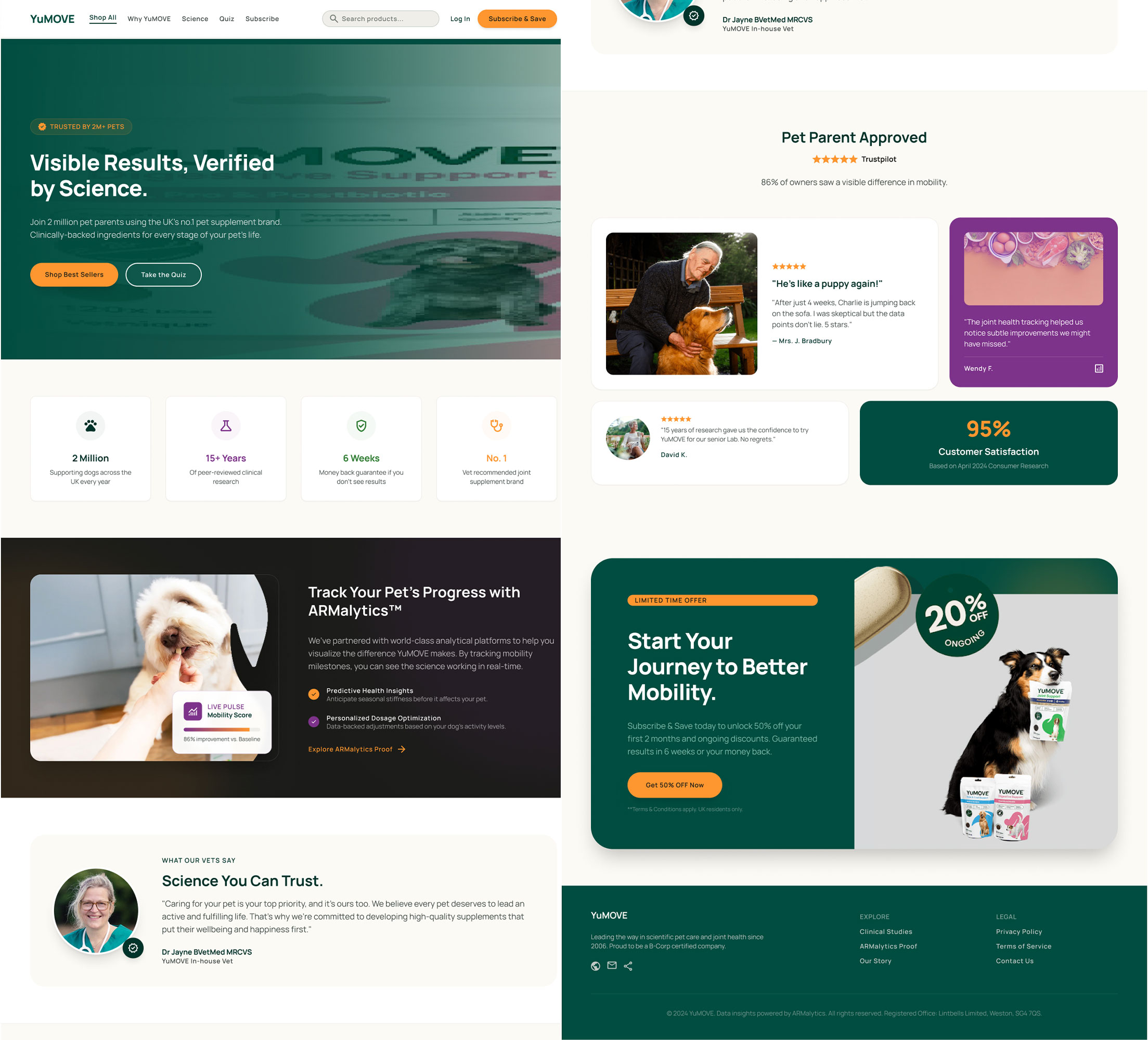 Yumove Landing Page