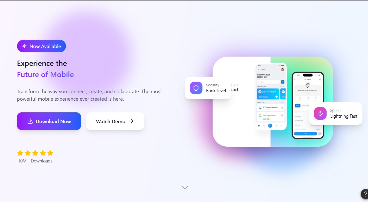 Creative App Landing Page — Figma Community